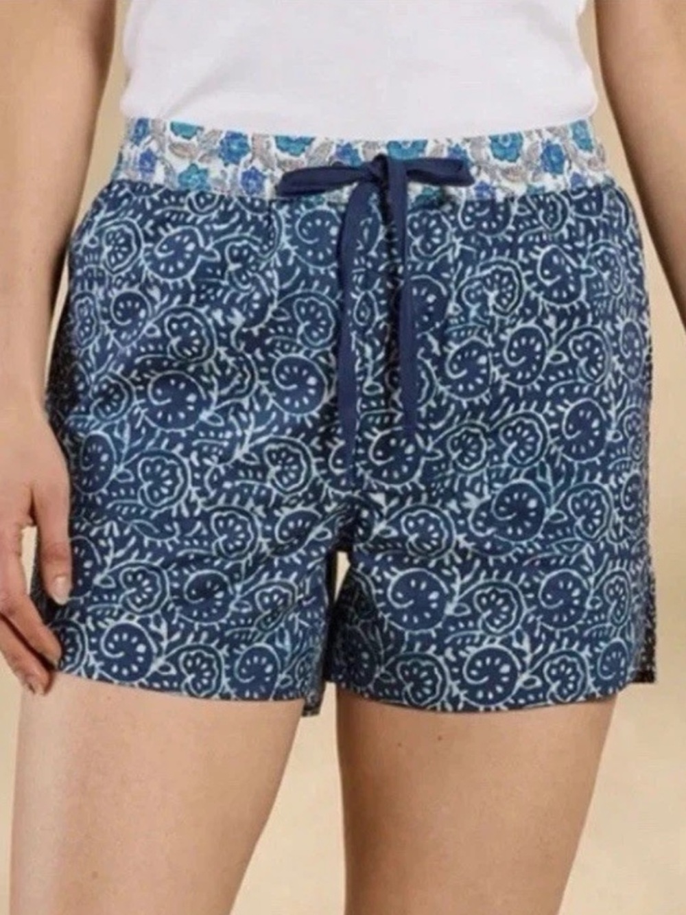 Sundance Blue Printed Drawstring Shorts